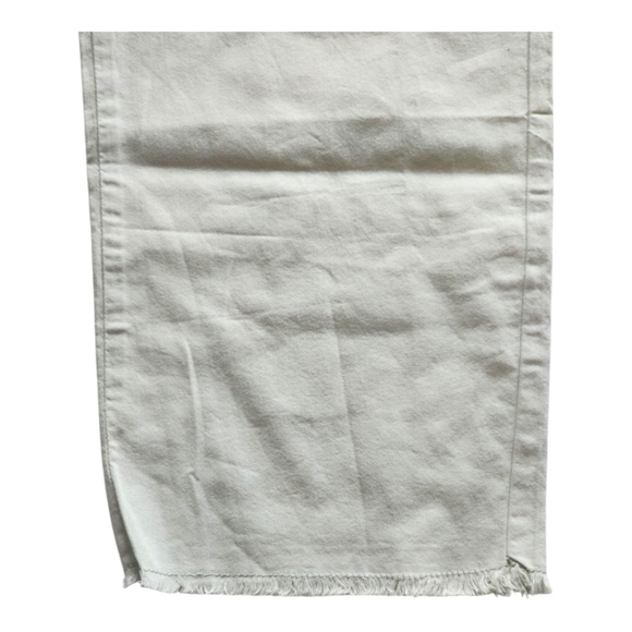 Mango Slouchy Cropped Pants XXL High Waist, Drawstring, 100% Cotton, Sage Green - Picture 4 of 9